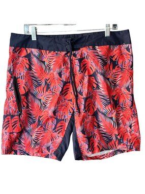 Ocean Pacific  Size L Mens Red & Blue Floral Board Shorts With Side Pocket -